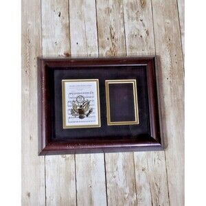 US Army Military Picture Frame Music Sheet Lyrics "The Army Goes Rolling Along"